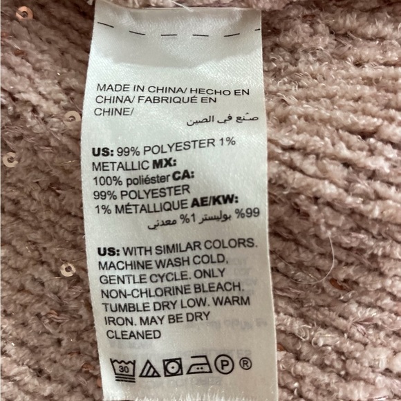 CHICO’S Sequined Knit Sweater | Holiday-Ready Cozy Glam size large sparkle - Picture 9 of 10